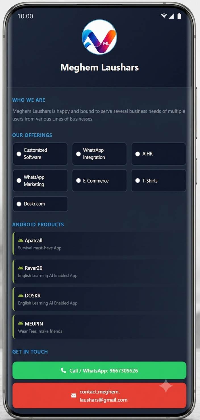 MYBIZPIN Screen Mockup